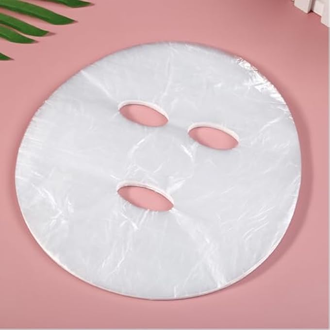 UtySty 400 PACK PLASTIC FACIAL MASK DISPOSABLE SHEET MASK WRAP FACE MOISTURIZER MASK DIY FOREHEAD WRINKLE PATCHES FOR CLAY FACE CREAMS MUD MASK COLLAGEN MOISTURIZING CREAM NIGHT LOTION ABSORBING - Image 4